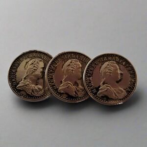Vintage Maria Theresa Coin Brooch